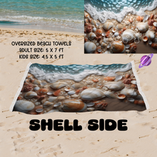 Load image into Gallery viewer, SHELL SIDE -OVERSIZED BEACH TOWEL
