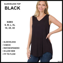 Load image into Gallery viewer, RTS - Sleeveless V-Neck Top - Black
