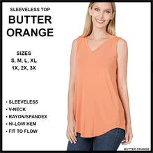 Load image into Gallery viewer, RTS - Sleeveless V-Neck Top - Butter Orange
