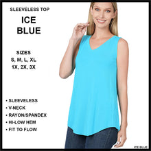 Load image into Gallery viewer, RTS - Sleeveless V-Neck Top - Ice Blue
