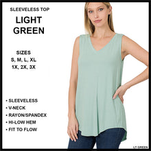 Load image into Gallery viewer, RTS - Sleeveless V-Neck Top - Light Green
