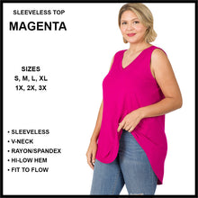 Load image into Gallery viewer, RTS - Sleeveless V-Neck Top - Magenta
