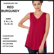 Load image into Gallery viewer, RTS - Sleeveless V-Neck Top - Red
