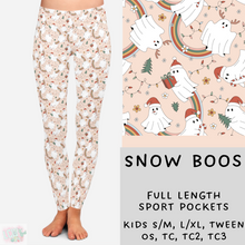 Load image into Gallery viewer, Ready To Ship - Christmas Lounge - Snow Boos Leggings
