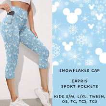 Load image into Gallery viewer, Ready To Ship - Snowflakes Capri
