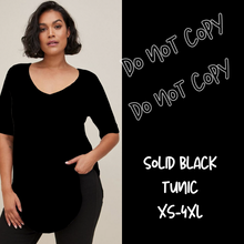 Load image into Gallery viewer, SOLID BLACK-V-NECK TUNIC
