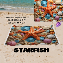 Load image into Gallery viewer, STARFISH -OVERSIZED BEACH TOWEL
