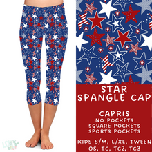 Load image into Gallery viewer, Ready To Ship - Star Spangle Capri Leggings
