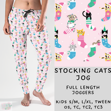 Load image into Gallery viewer, Ready To Ship - Christmas Lounge - Stocking Cats Joggers
