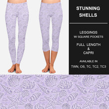 Load image into Gallery viewer, RTS - Stunning Shells Capri Leggings w/ Pockets
