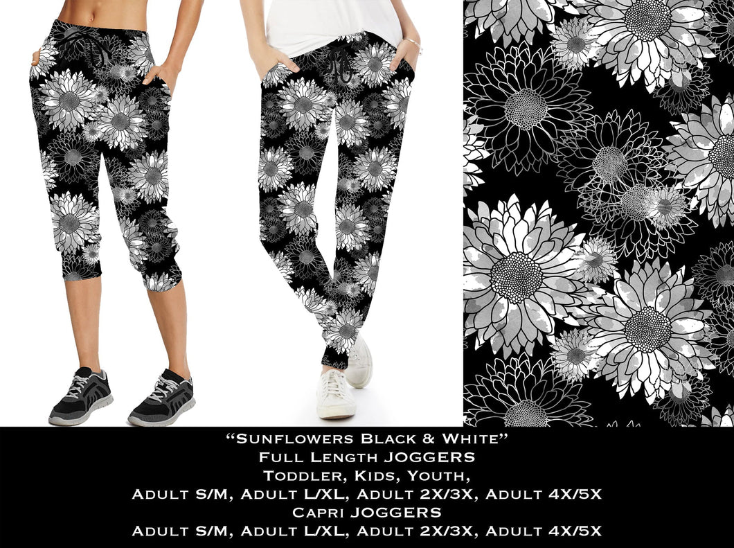 Sunflower Black & White Full & Capri Joggers