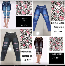 Load image into Gallery viewer, LEGGING JEAN RUN-LEOPARD ROSE (ACTIVE BACK POCKETS)
