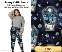 Load image into Gallery viewer, Snowy Coffin Dance Full Length Leggings w/ Pockets
