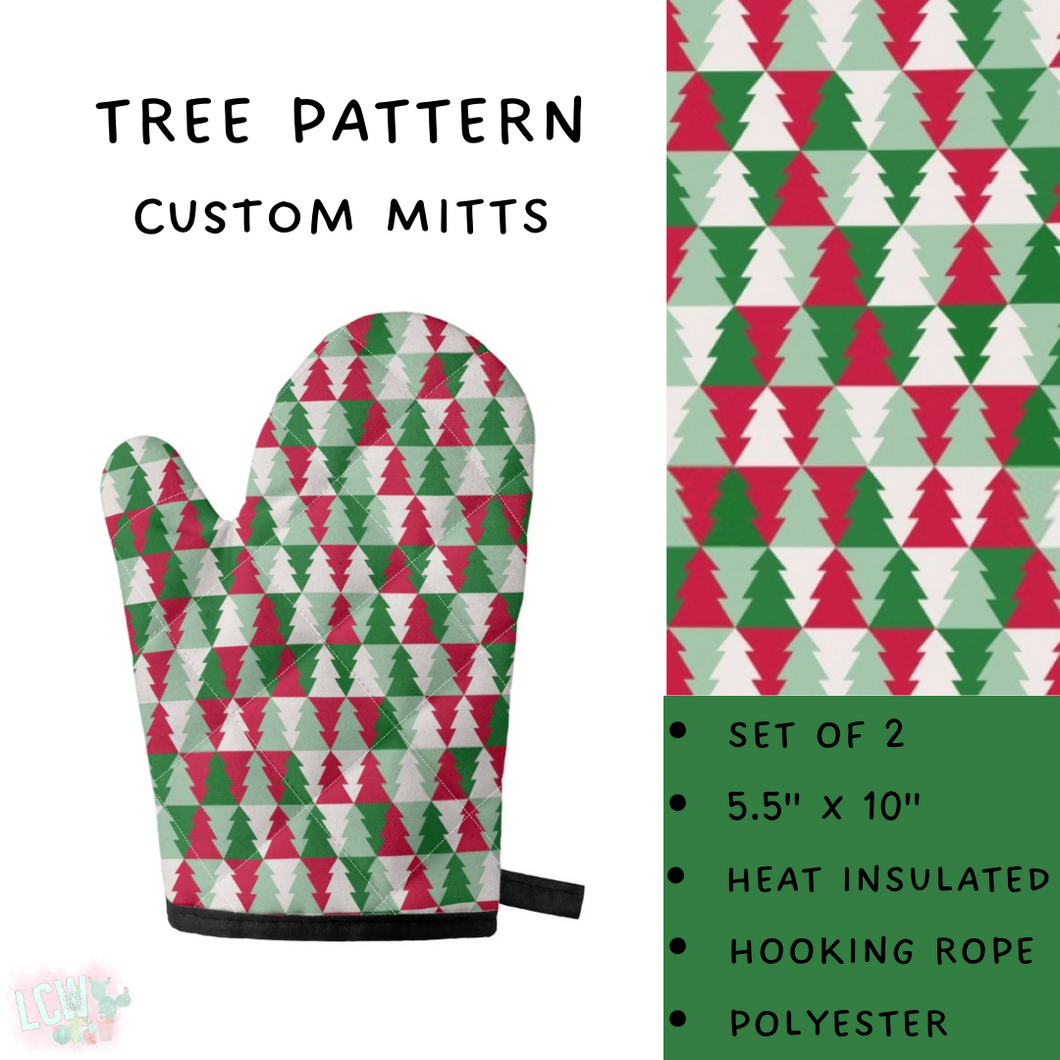 Ready To Ship - Tree Patterns Mitts