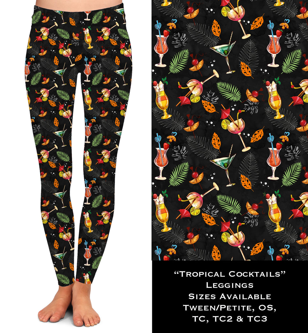 Tropical Cocktails -Full & Capri Length Leggings