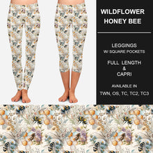 Load image into Gallery viewer, RTS - Wildflower Honey Bee Leggings w/ Pockets
