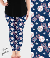 Load image into Gallery viewer, RTS - Baseball Leggings w/ Pockets
