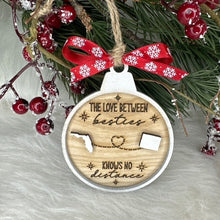 Load image into Gallery viewer, Personalized state family, friends or besties Christmas ornament
