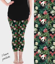 Load image into Gallery viewer, RTS - Botanical Panda Capri Leggings w/ Pockets
