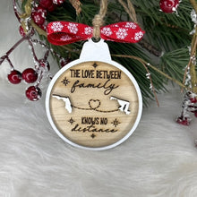 Load image into Gallery viewer, Personalized state family, friends or besties Christmas ornament
