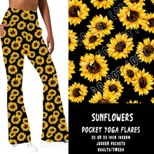 Load image into Gallery viewer, POCKET YOGA FLARES - SUNFLOWERS
