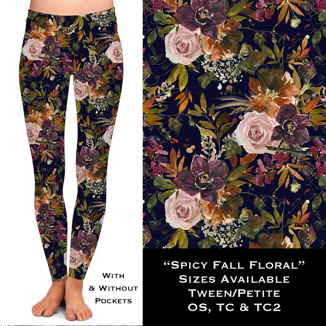 Spicy Fall Floral - Legging & Capri