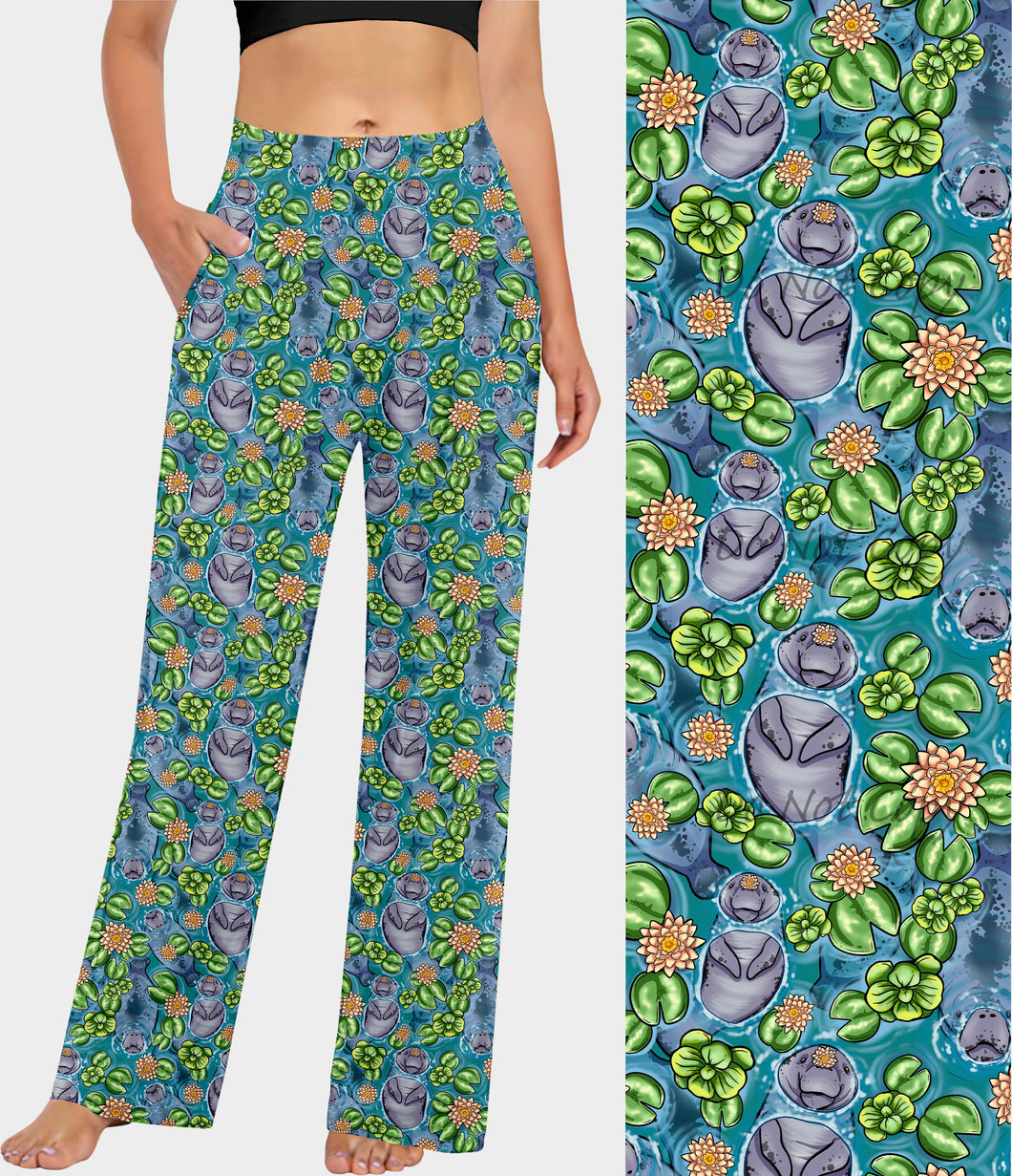 RTS - Manatee Lily Lounge Pants