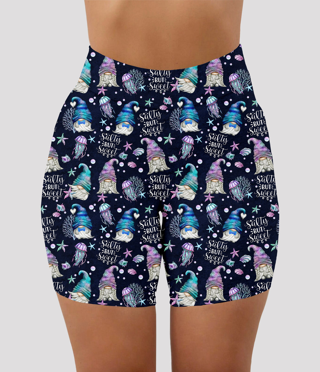 RTS - Mermaid Gnomes Biker Shorts