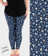 Load image into Gallery viewer, RTS - Night Time Paws Leggings w/ Pockets
