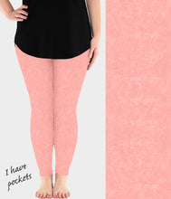 Load image into Gallery viewer, RTS - Pink Coral Leggings w/ Pockets
