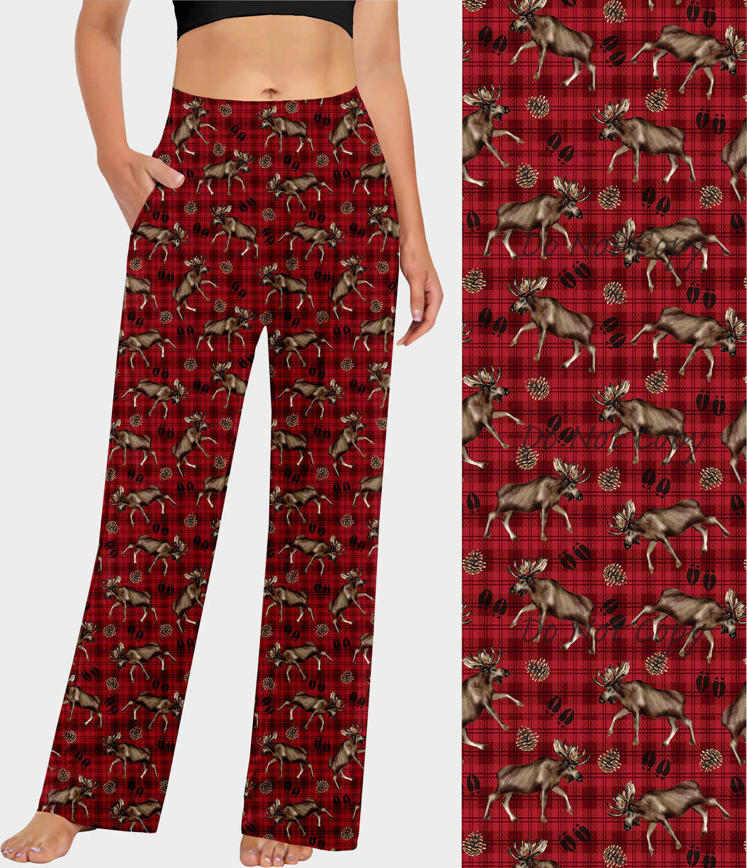 RTS - Plaid Moose Lounge Pants