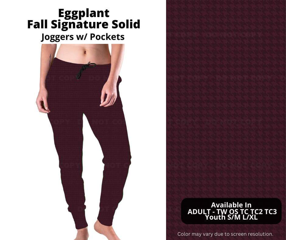 Eggplant Joggers