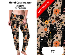 Load image into Gallery viewer, Floral Cat Sweater Joggers
