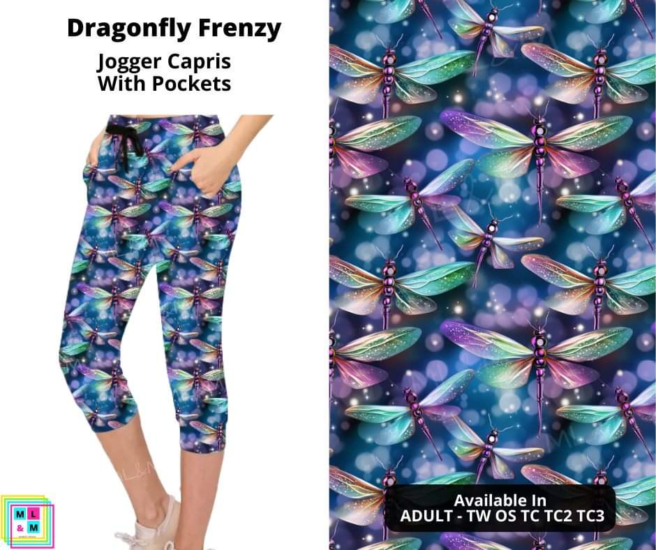 Dragonfly Frenzy Jogger Capri