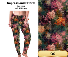 Load image into Gallery viewer, Impressionist Floral Joggers
