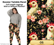 Load image into Gallery viewer, Rooster Twinkle Floral Full Length Leggings w/ Pockets
