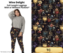 Load image into Gallery viewer, Wine Delight Full Length Leggings w/ Pockets
