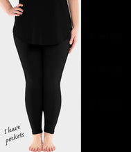 Load image into Gallery viewer, RTS - Solid Black Leggings w/ Pockets
