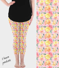 Load image into Gallery viewer, RTS - Summer Citrus Capri Leggings w/ Pockets
