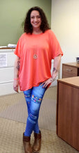 Load image into Gallery viewer, RAINBOW SWIRL - DENIM RUN W/ BACK POCKETS - LEGGINGS/CAPRI
