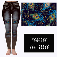 Load image into Gallery viewer, LEGGING JEAN RUN-PEACOCK (ACTIVE BACK POCKETS)
