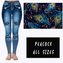 Load image into Gallery viewer, LEGGING JEAN RUN-PEACOCK (ACTIVE BACK POCKETS)
