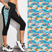 Load image into Gallery viewer, PPO RUN-BEACH STROKES CAPRI/LEGGING
