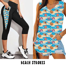 Load image into Gallery viewer, PPO RUN-BEACH STROKES CAPRI/LEGGING
