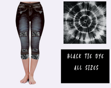 Load image into Gallery viewer, LEGGING JEAN RUN-BLACK TIE DYE (ACTIVE BACK POCKETS)
