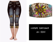 Load image into Gallery viewer, LEGGING JEAN RUN-LEOPARD SUNFLOWER (ACTIVE BACK POCKETS)
