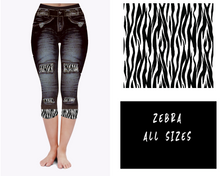 Load image into Gallery viewer, LEGGING JEAN RUN-ZEBRA (ACTIVE BACK POCKETS)
