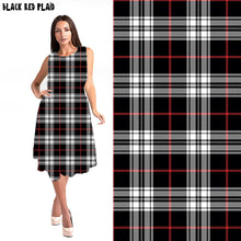 Load image into Gallery viewer, RITA POCKET SWING DRESS- BLACK RED PLAID
