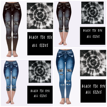 Load image into Gallery viewer, LEGGING JEAN RUN-BLACK TIE DYE (ACTIVE BACK POCKETS)
