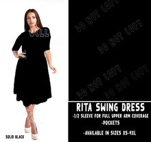 Load image into Gallery viewer, RITA SWING DRESS RUN-SOLID BLACK
